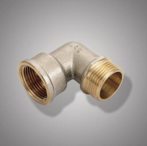 Уголок резьбовой латун. F 325.0505 (L3/4F*3/4М) (уп.5шт.)
